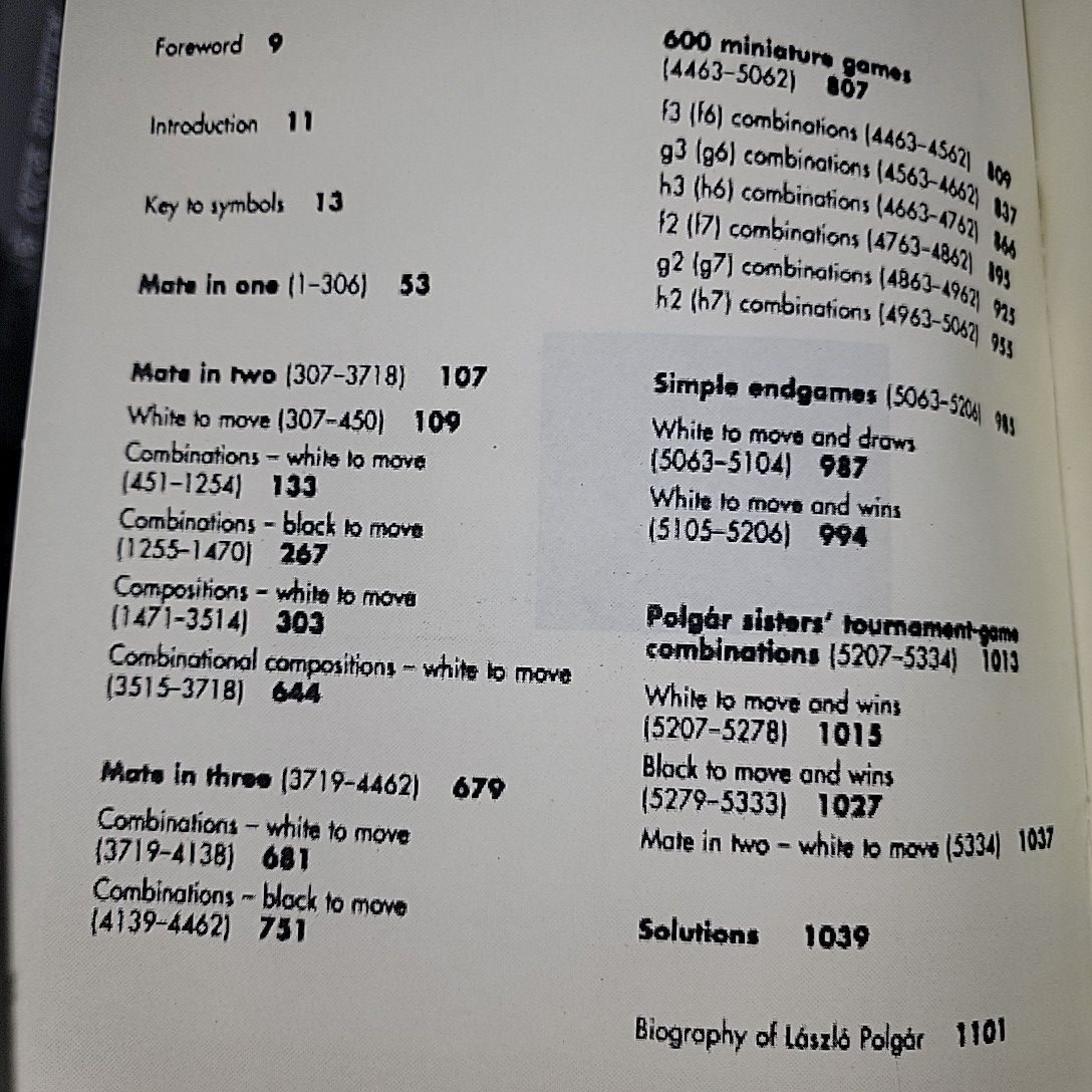 Chess: 5334 Problems, Combinations and Games By Laszlo Polgar (Chess Book). 
