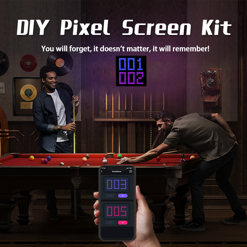 32X32 NFT Pixel Art LED Display Cool Bluetooth Speaker App Control Art Display For Gaming Room Decor DIY Graffiti Animated Frame. 