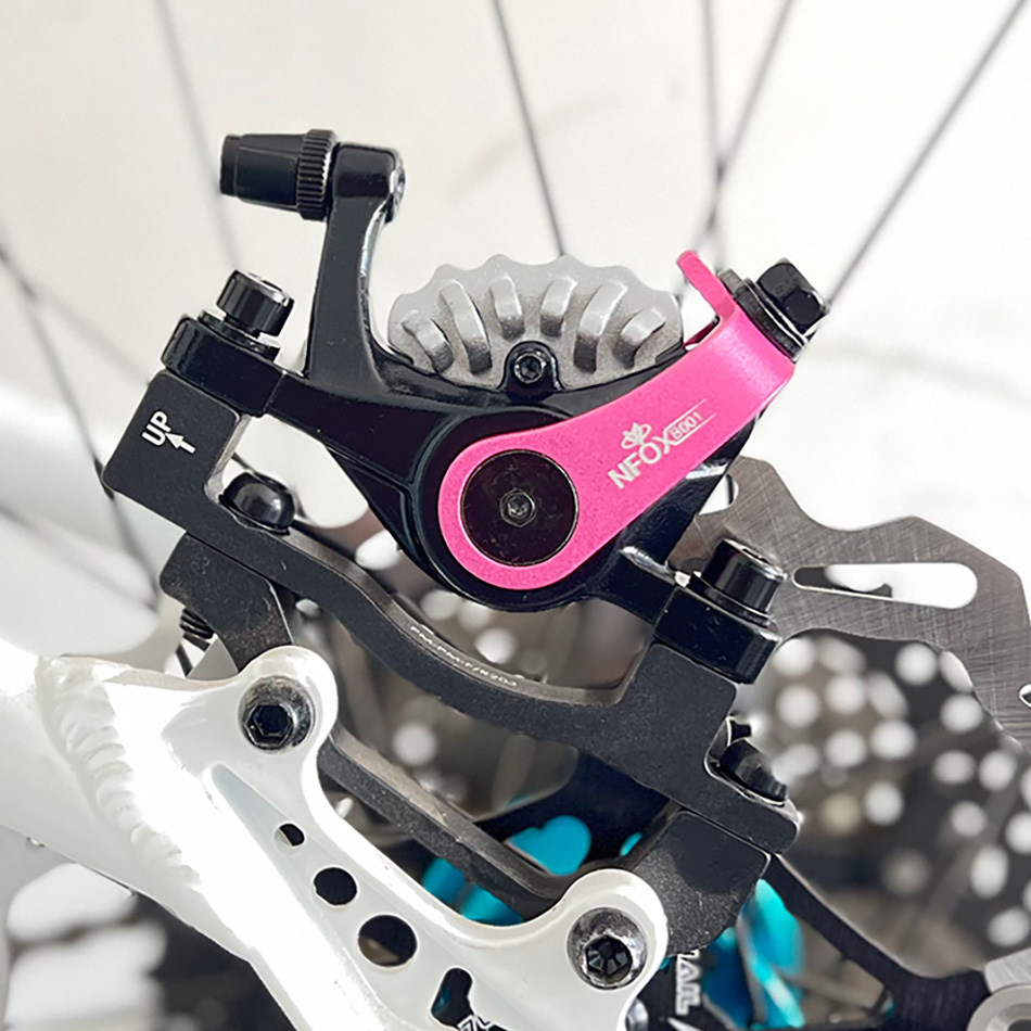 ZOOM DB-680 Bicycle 160 Disc Brake Light Alloy Mountain Bike Universal Accessories Mechanical Double Left NFOX B001 Red Black. 
