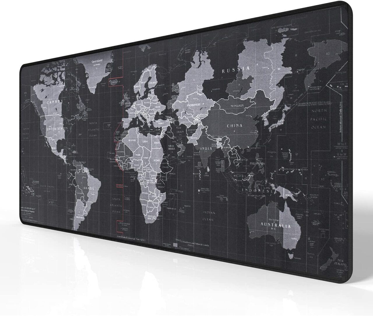 Extended Super Large World Map Design Mousepad. 