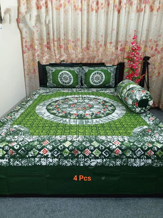 Cozy and Comfortable Twill Panel Cotton Double Size Bed Sheet (7.5×8.5) Feet for King Size Beds - Matching Pillow Covers - Ultimate Bedding Comfort. 