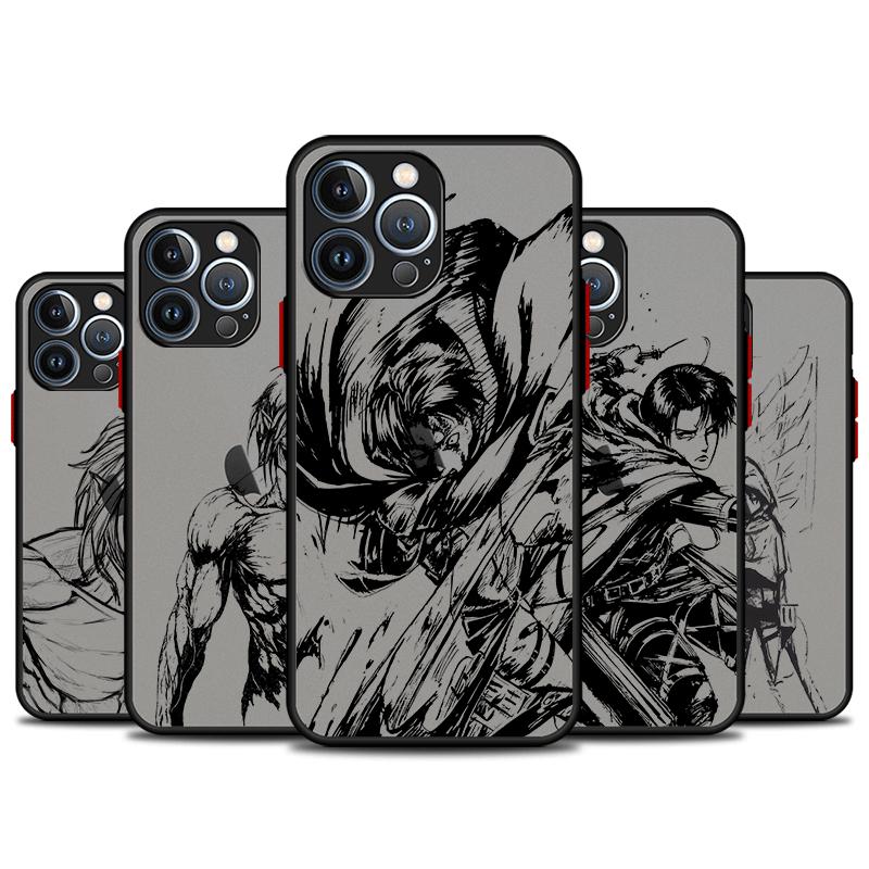 Anime Attack On Titan Phone Case for Apple iPhone 15 Pro Max 13 14 Plus 12 Mini 11 Pro XR 8 SE 7 6S XS MAX Matte Cover. 