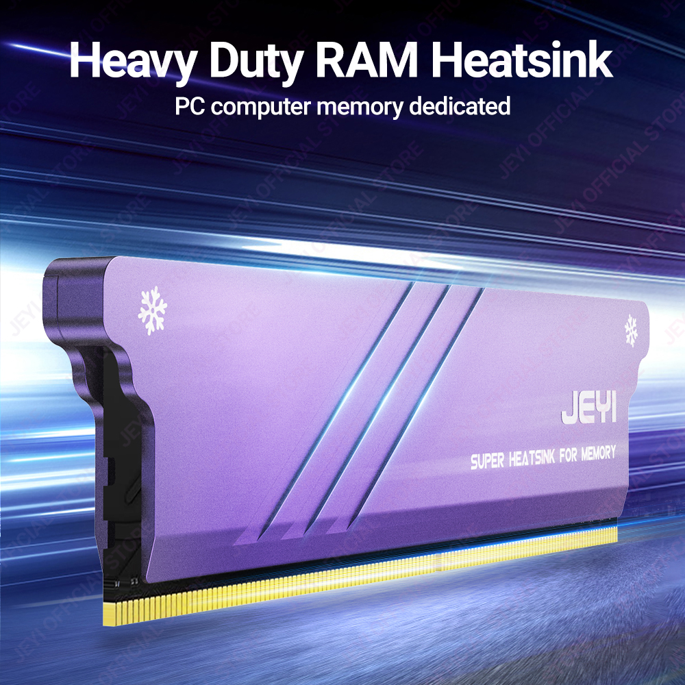 JEYI Memory RAM Heatsink With Thermal Pads, Desktop RAM Cooler DDR Radiation Dissipate for PC DIY DDR2 DDR3 DDR4 DDR5. 