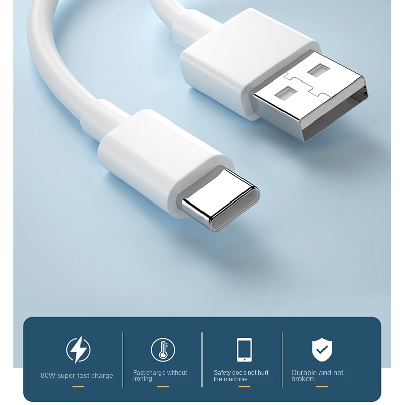 For Realme 80W SUPERDART Fast Charger Cable USB Type C 8A For Realme GT Neo 3 3T Q5 Pro. 