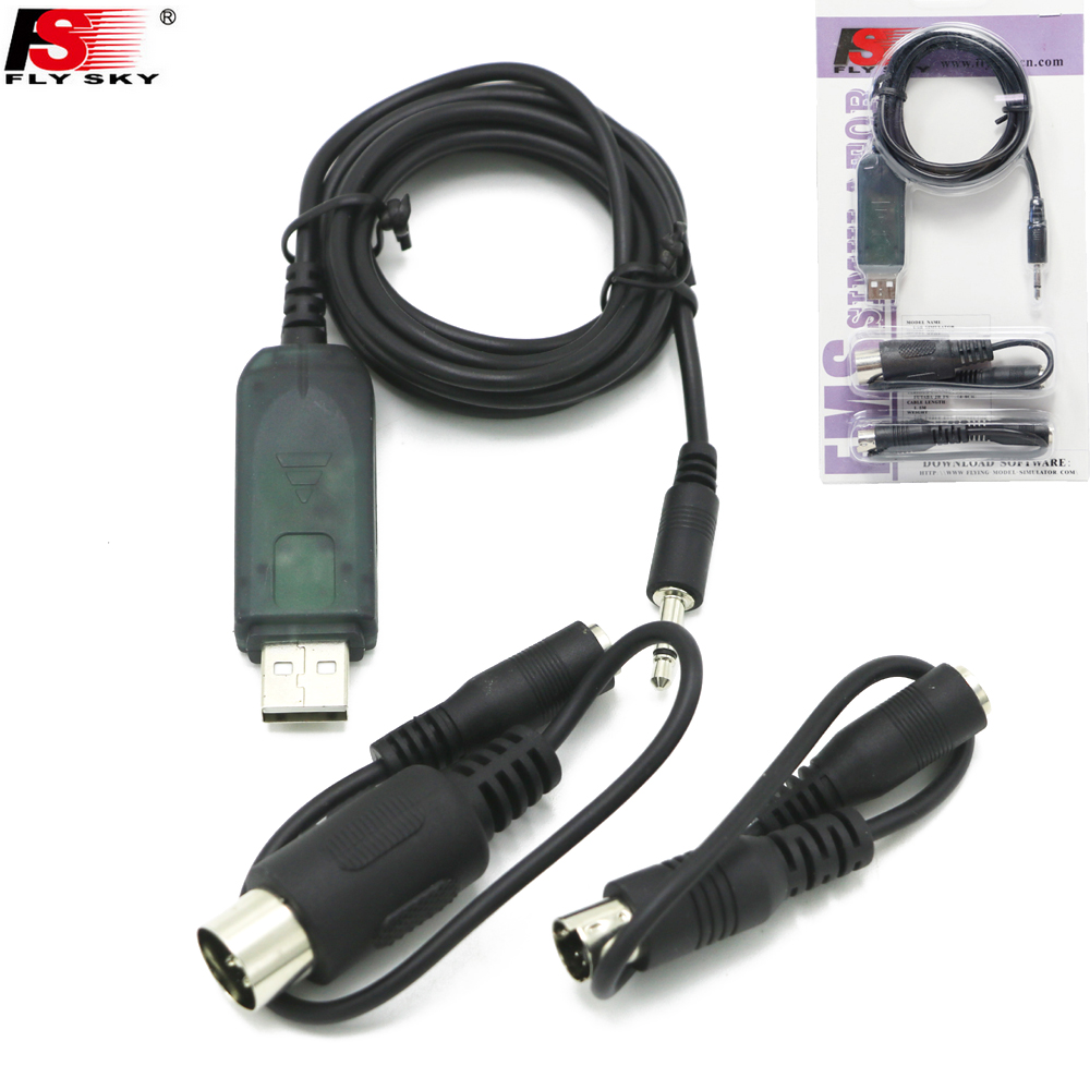 Flysky FS-SM100 USB Flight Simulator Adapter Cable for Flysky FS-i6 FS-i4 FS-TH9X FS-T4B FS-GT3 FS-GT2 Remote Controller. 
