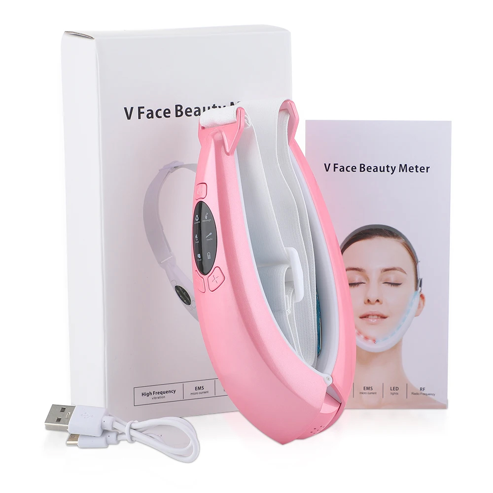 Face Lifting Machine Electric V-Face Shaping Massager Vibration Slimming Double Chin Reducer V-Line Cheek Lift Up Face Slimming. 