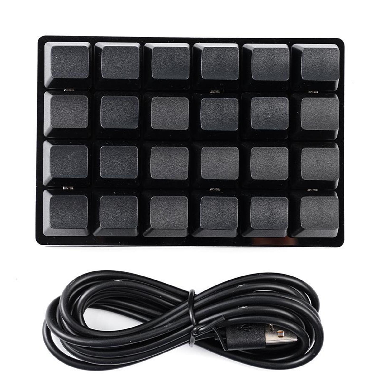 Mini Black 24 Keys Custom Mechanical Keyboard 16 Keys Programmable Gaming Keyboard Sayo Device Shortcut Keypad for Office. 