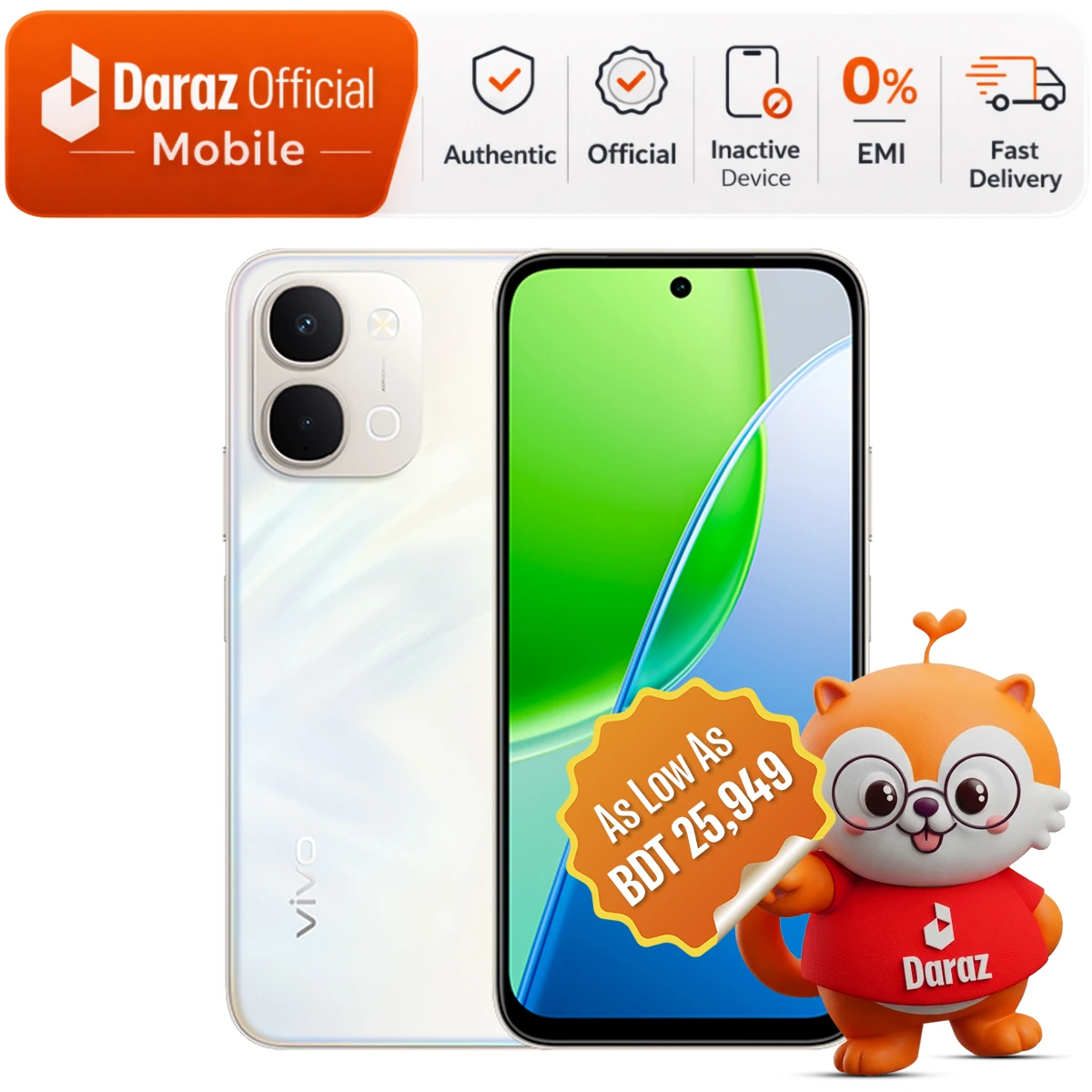 vivo Y31d 6GB/128GB |  7200mAh Battery | Snapdragon Processor | Official
