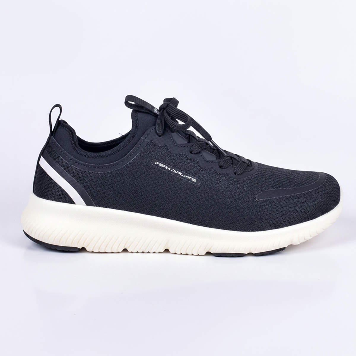 PEAK Casual Shoes for Men Black Lightweight Comfortable Lace Up Everyday Walking Sneakers