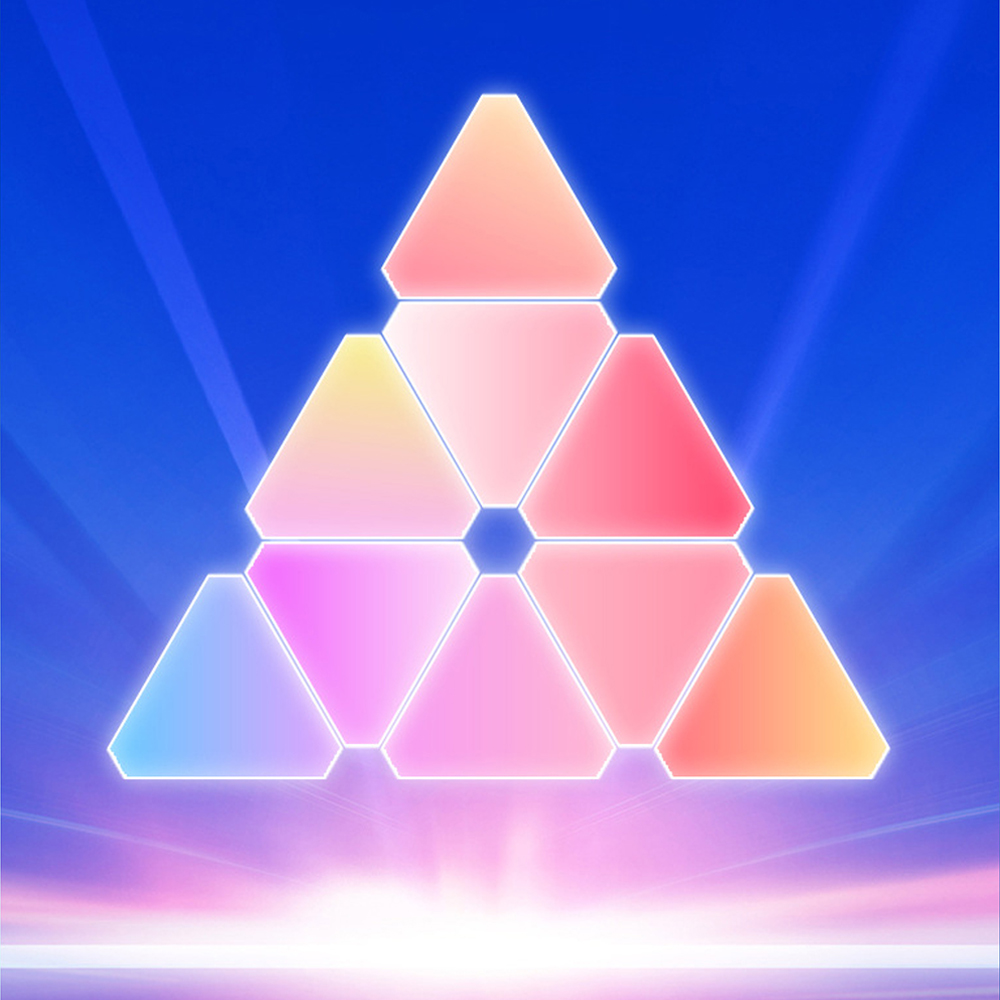 RGB Triangle Wall Light LED Quantum Lamp 5V USB WIFI Bluetooth Music Sync Game Ambient Light For Gaming Bedroom Store Decoration. 