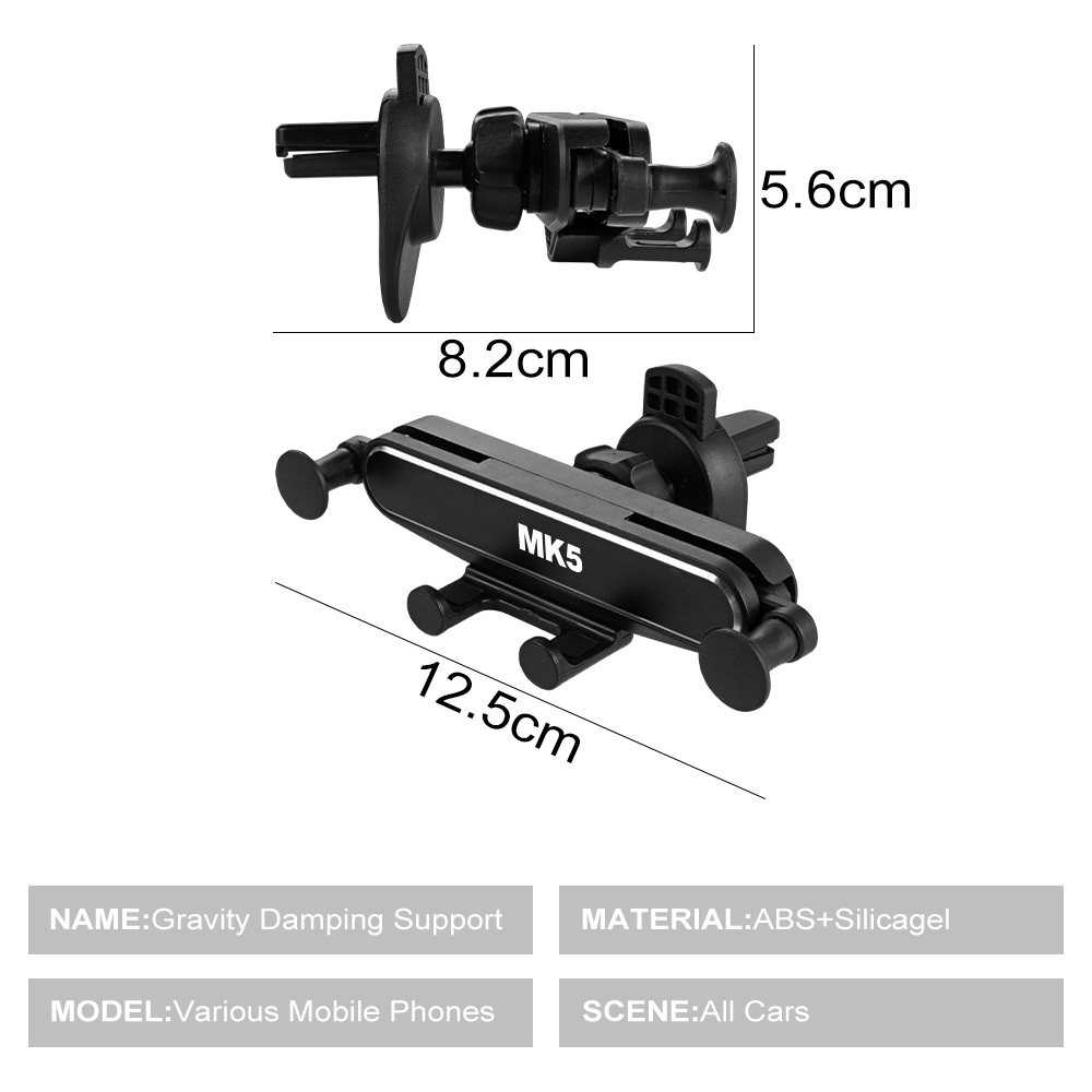 Gravity Car Air Vent Clip Mount Phone Holder Auto Accessories For VW Volkswagen Golf 6 7 5 4 3 2 8 MK4 MK6 MK7 MK5 MK3 MK2 MK8. 