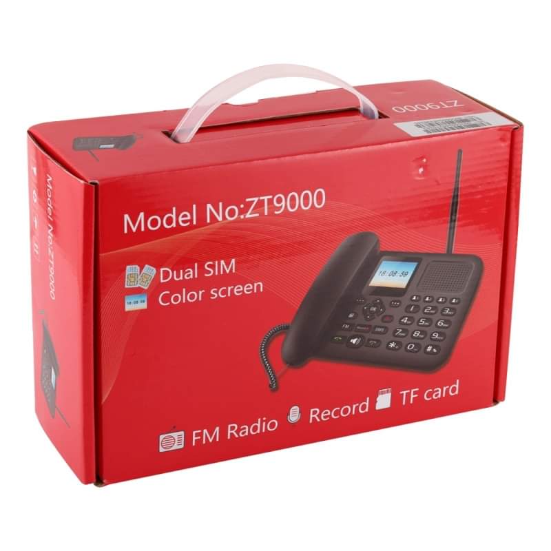 Dual Sim Land Phone With Auto Call Record FM Radio Color Display Desk Phone DLNA ZT9000