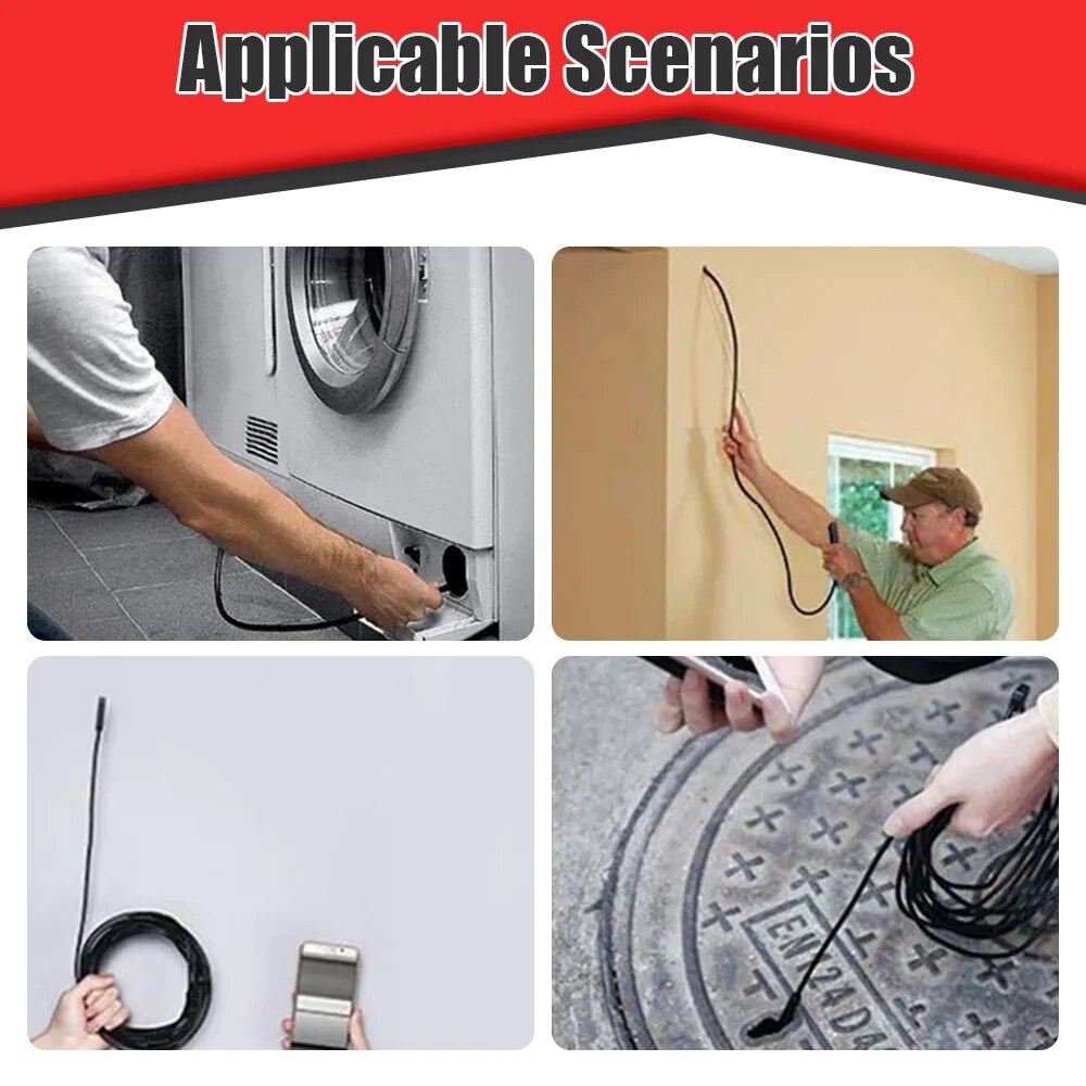 3in1 Android Endoscope Camera 5.5/7/8mm Single/Dual Lens Hard Cable Waterproof USB/Micro USB/Type-C Inspection Camera Borescope. 