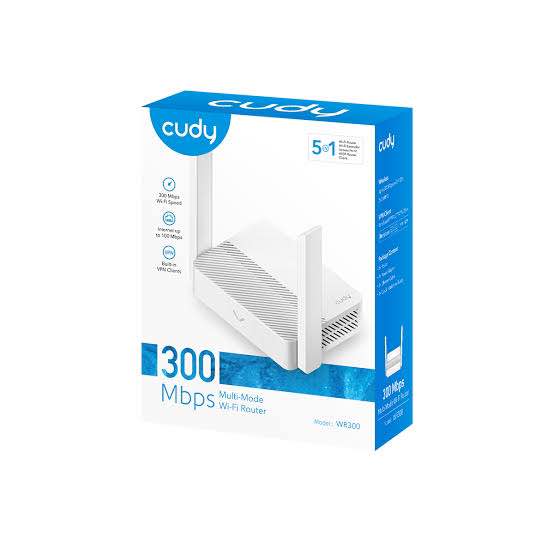 CUDY WR300  Wi-Fi Router - Wi-Fi up to 300 Mbps - Four 10/100 Mbps Ethernet Ports - ^ Cudy Mesh - Mini Router