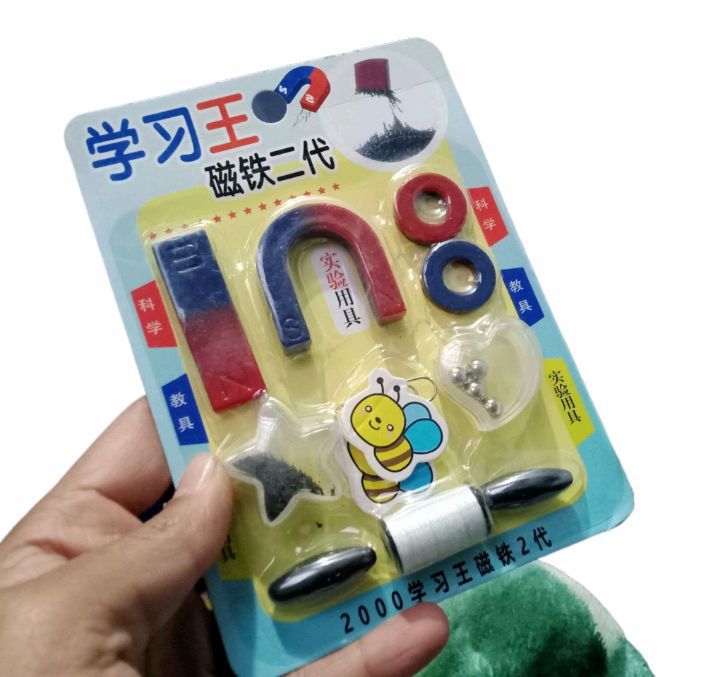 Kids Educational Magnet Set With Bar Ring U-shaped Magnets Science Experiment Kits Physics Labs for School. 
