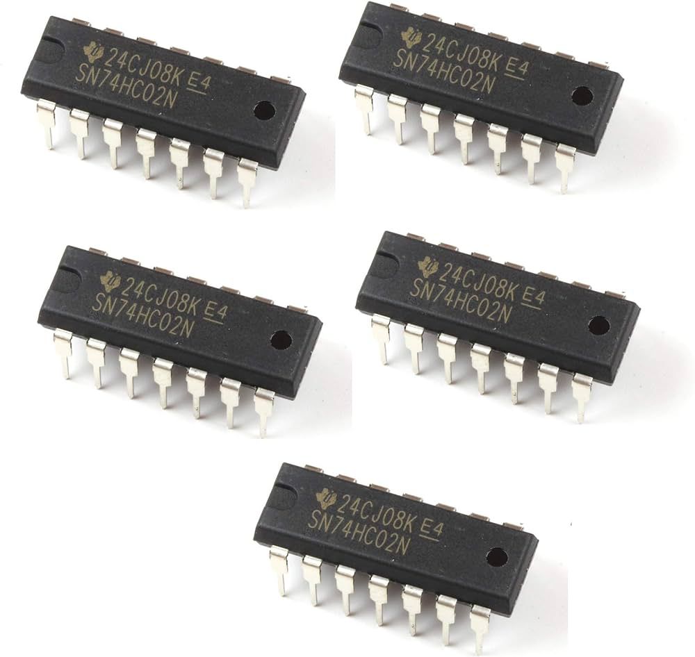 7402 SN74HC02N 74HC02 74LS02 NOR Gate Dual In Package DIP 14 Pin IC Electrical Circuitry & Parts. 