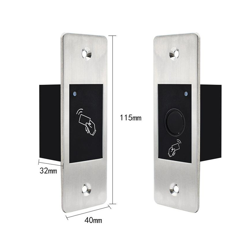 lP66 Waterproof Metal Embedded Access Control Machine RFID 125KHZ Induction Fingerprint Access Control All-in Machine. 