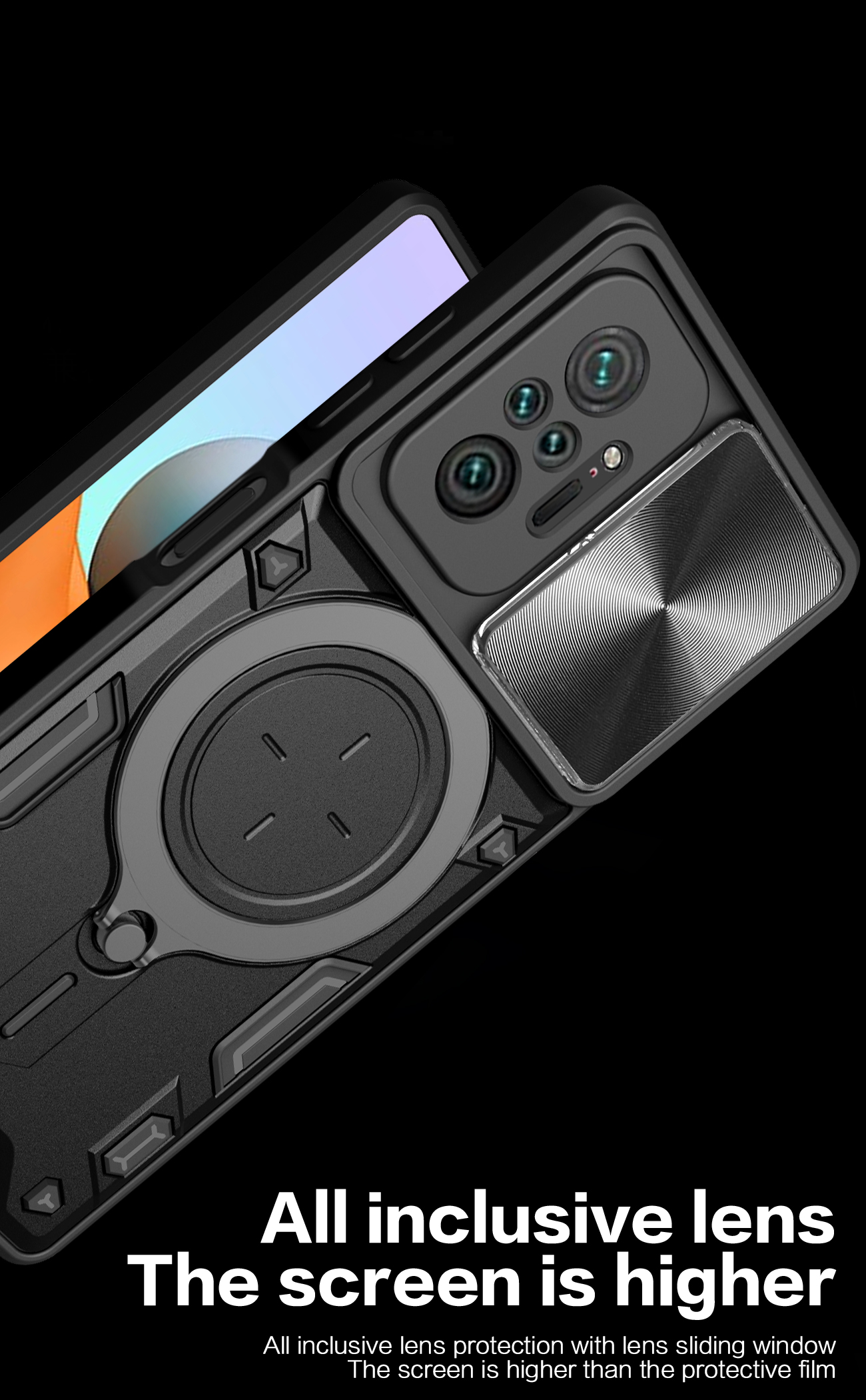 Magsafe Magnetic Camera protection case For Redmi Note 10 Pro 10s Armor Hybrid Metal Ring Back Cover For Redmi 10A 11A 9T 9C NFC. 