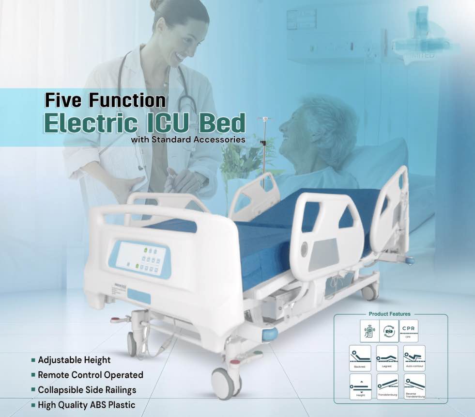 Five Function Electric Hospital Bed ( Medical Electric Auto Bed)