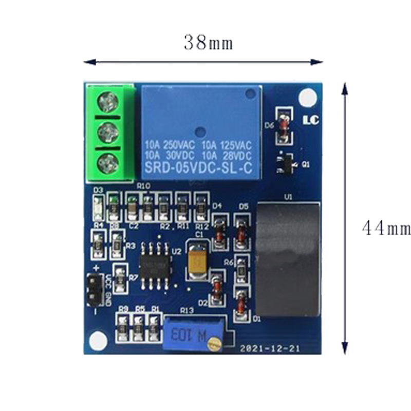 5A overcurrent protection sensor module AC current sensor 12V relay. 