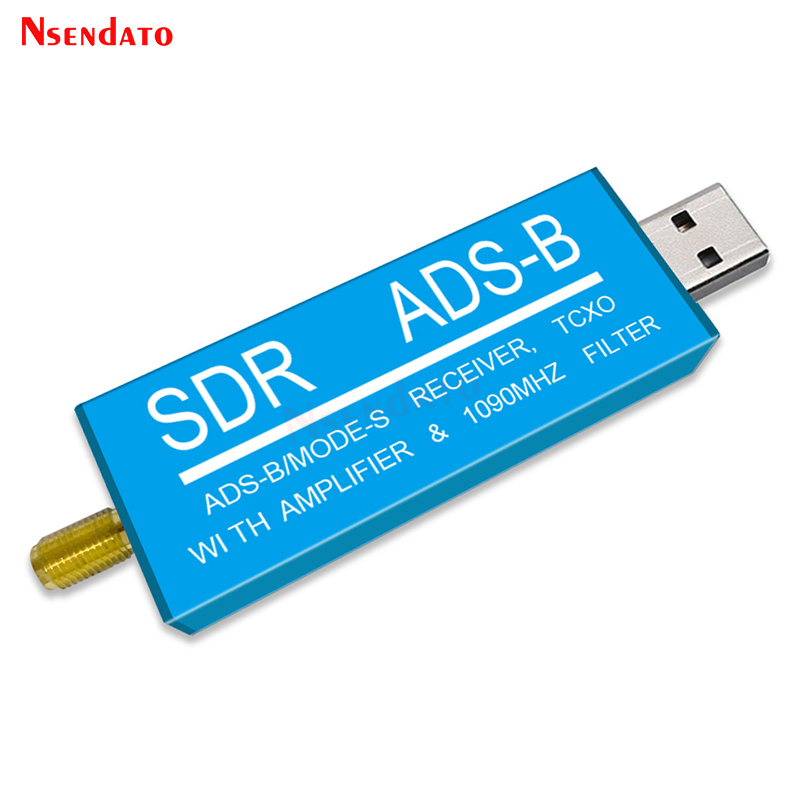 RTL2832U ADS-B Mode-S USB SDR TV Receiver Built-in RF Amplifier 1090MHz Bandpass Filter Radio SDR Band TV Scanner Tuner Stick. 