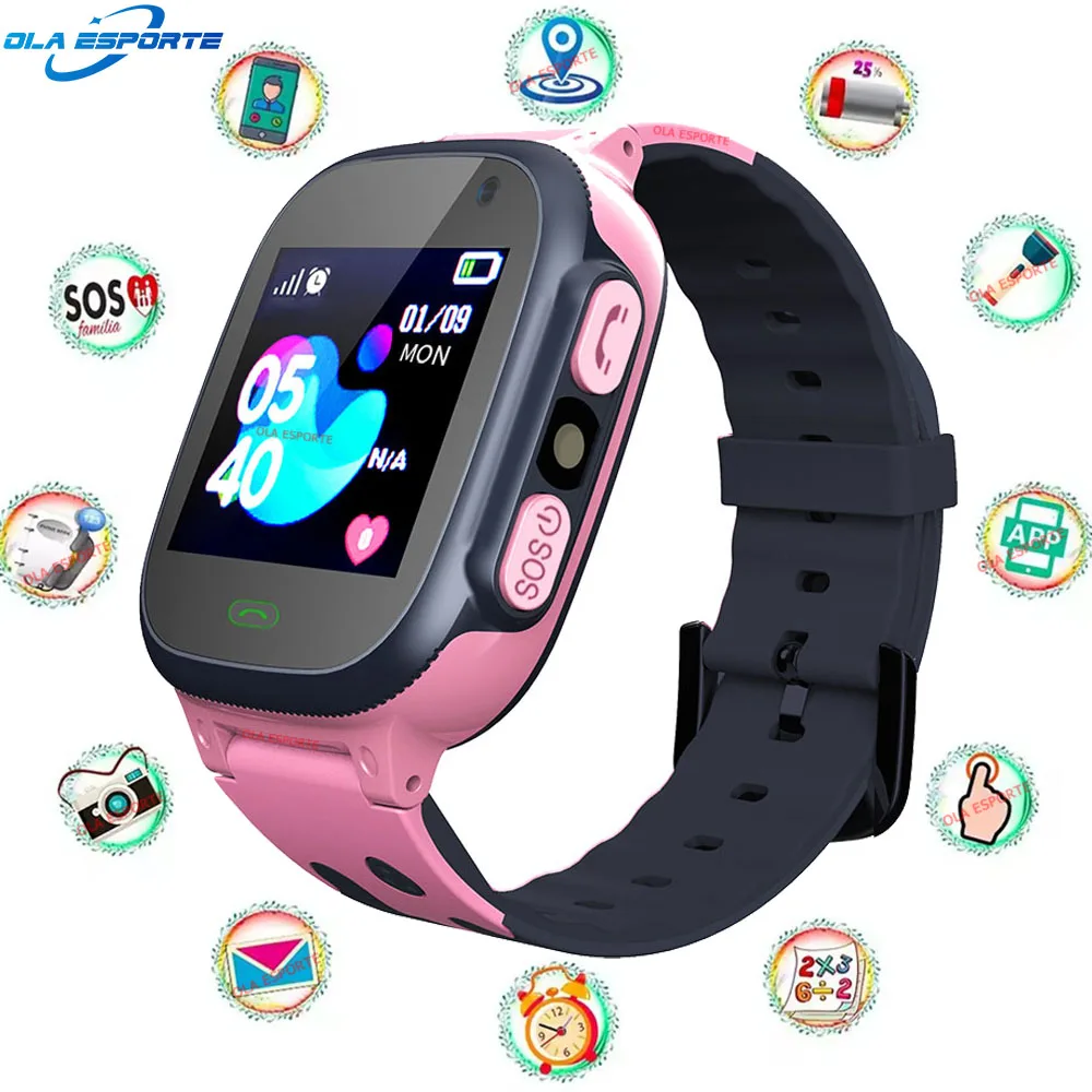 New Kid Smart Watch for Children Real Time Positioning 2G Sim Card SOS Phone Call Waterproof Video Call Safety Footprint Tracker