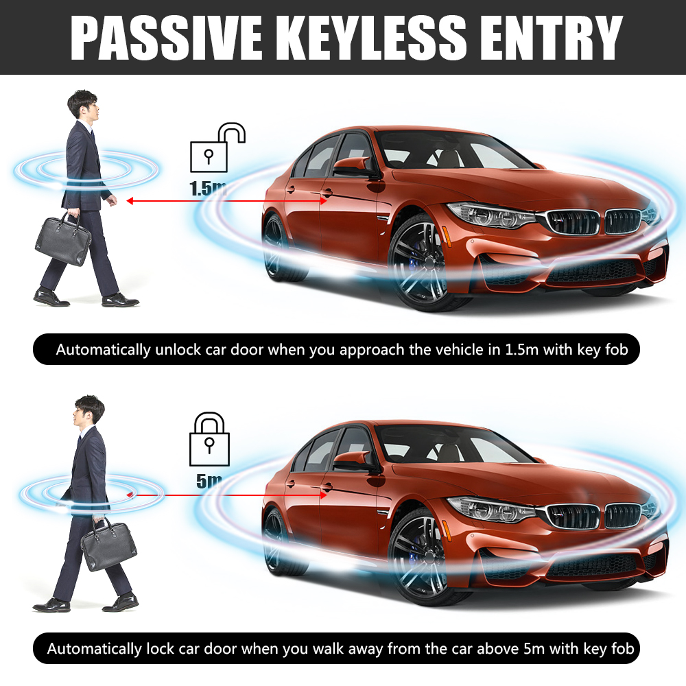 Car Starter Alarm Smart Bluetooth Autostart Set Auto Start Stop Push Button Keyless Entry System Remote Control Kit Accessories. 