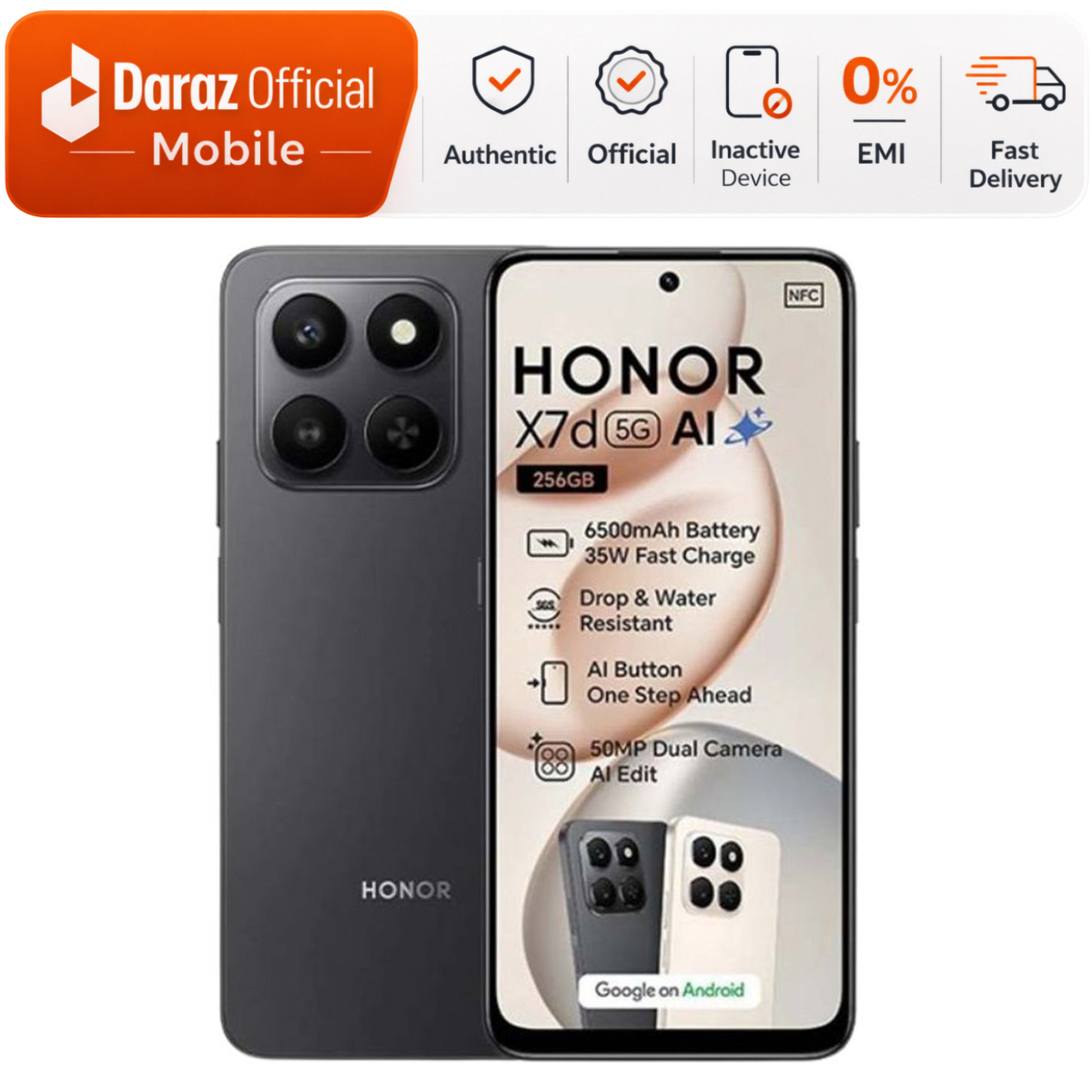 HONOR X7d 8/256GB | 6500mAh Dual-cell Battery | Official