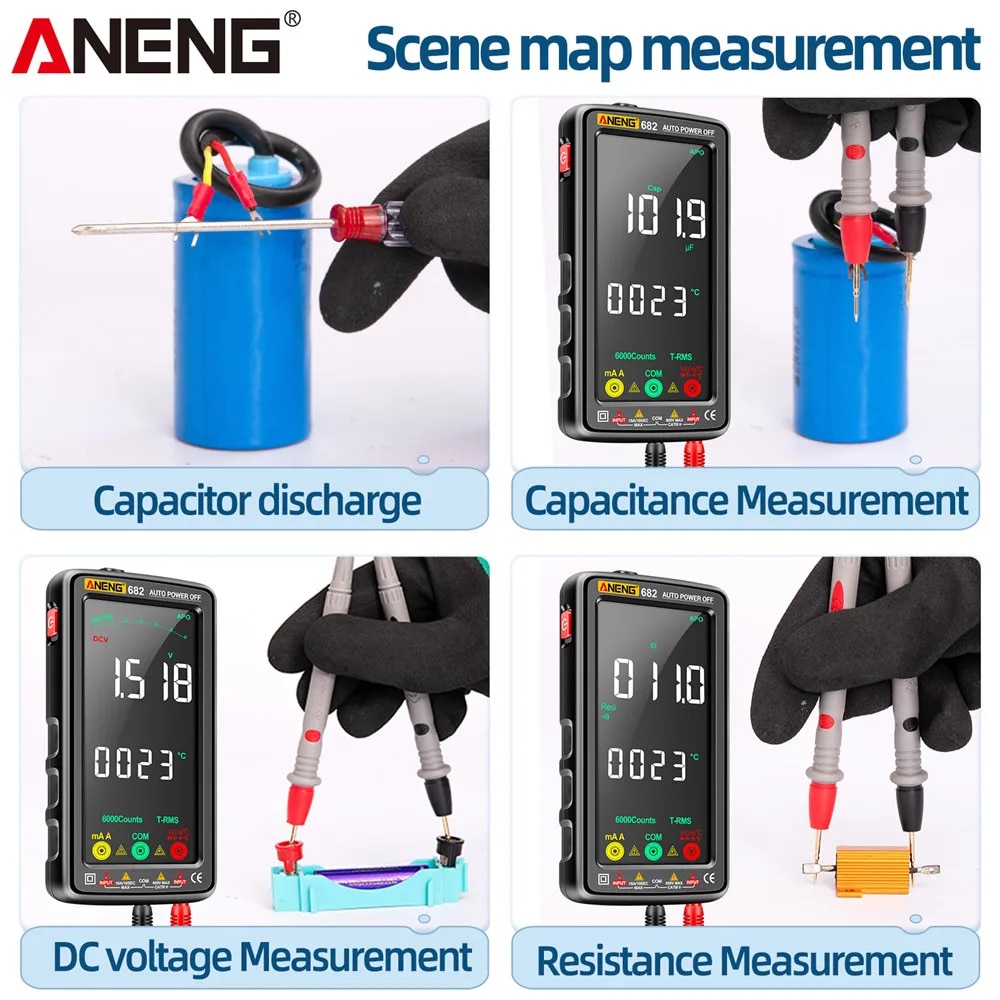 ANENG 682 VA Reverse Display Multimeter Ammeter Buzzer Teste Rechargeable Multimetry Multimeter Tester Electric Measuring Tools. 