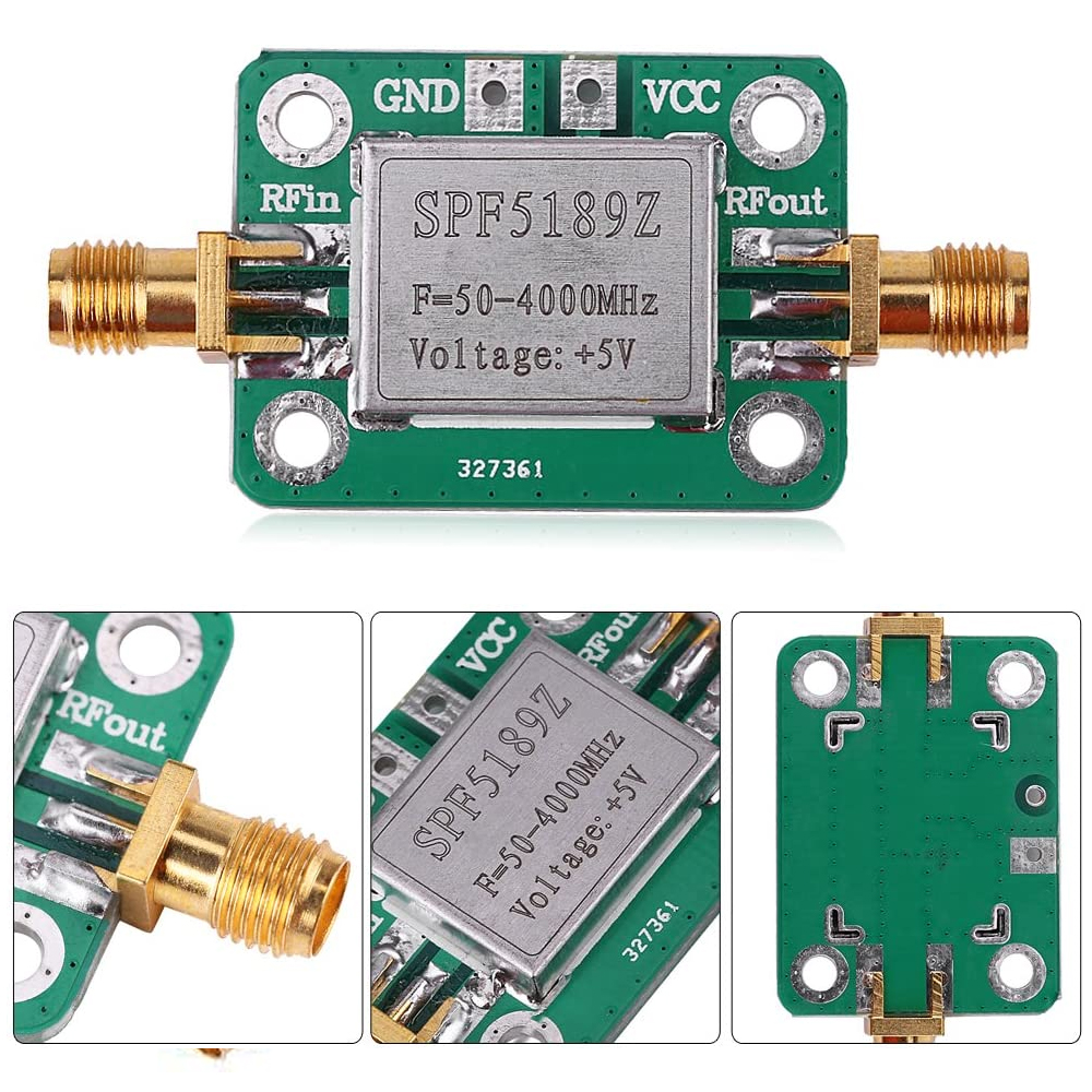 SPF5189 with Shielding Shell RF Signal Receiver SPF5189Z SPF-5189Z RF Low Noise Amplifier LNA 50-4000MHz NF=0.6dB. 