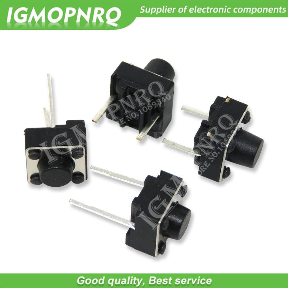 100PCS Tactile Push Button Switch 6X6X 4.3/5/6/7MM 2PIN Micro Switch 6*6* 4.3mm 5mm 6mm 7mm Power switch button. 