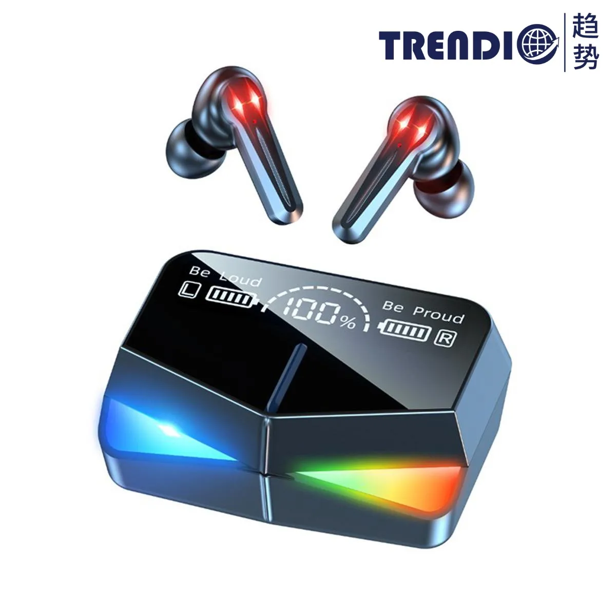 M28 TWS Bluetooth 5.3 Gaming Earbuds – Dual Mode Wireless Sports Headset with LED Display & Smart Touch Controls