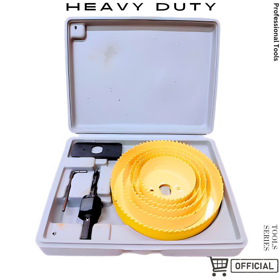 8Pcs Wood Hole Saw Set for Wood and Drywall and Plastic Cutting Woodworking Tools with Plastic box