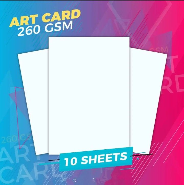 Paper Board Swidish Board or Art Card A4 Size Art Paper 10 sheet or pcs