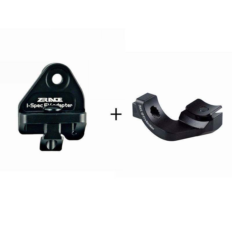 ZRACE ShiftMounts MatchMaker Brake to I-SPEC EV Shifter Adapter, for SRAM MatchMaker shifter mounting to Shimano I-SPEC EV brake. 