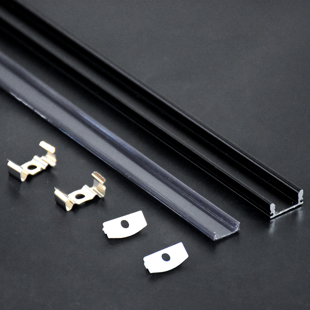 17x7mm (5pcs) 0.5m U Shape Aluminum Extrusion Profile Channel with PC Diffuser and Accessories Do Not Include Led Strips. 