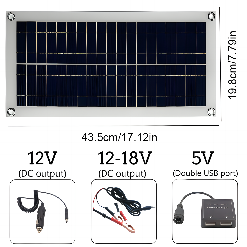 1 set, 30 Watt solar panel with 12V/24V controller for charging batteries for mobile phones, RVs, cars, MP3s, PADs, etc.. 