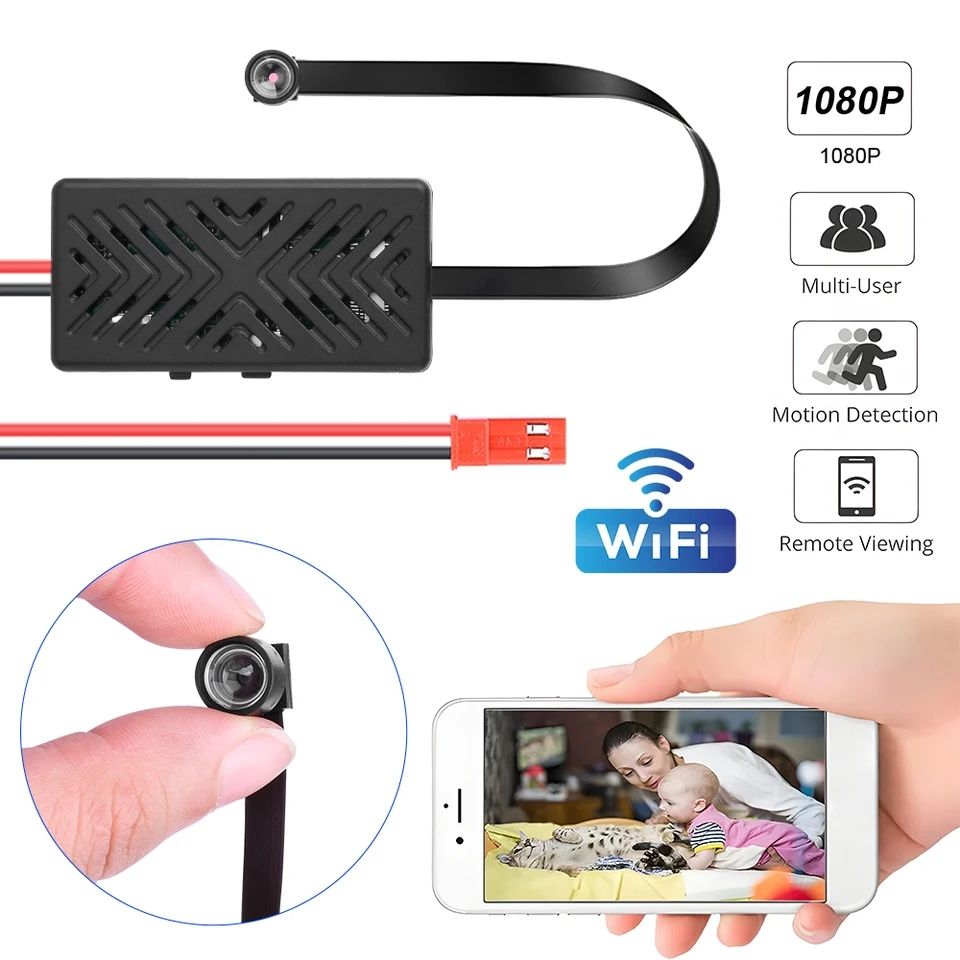 Mini Camera HD 4K 1080P Wifi IP Micro Camcorder
Portable Wireless Module Video Record Support Remote
View P2P 90 degrees Camera. 