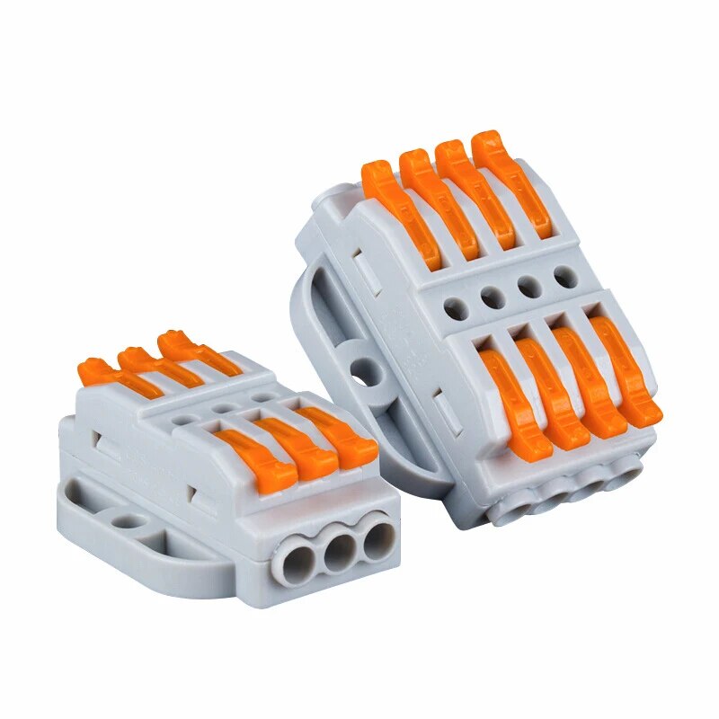 5PCS Quick Wiring Terminal Connector, Press Type Light Fixture Wire Splitter, Parallel Terminals,2/3/4 In 2/3/4 Out