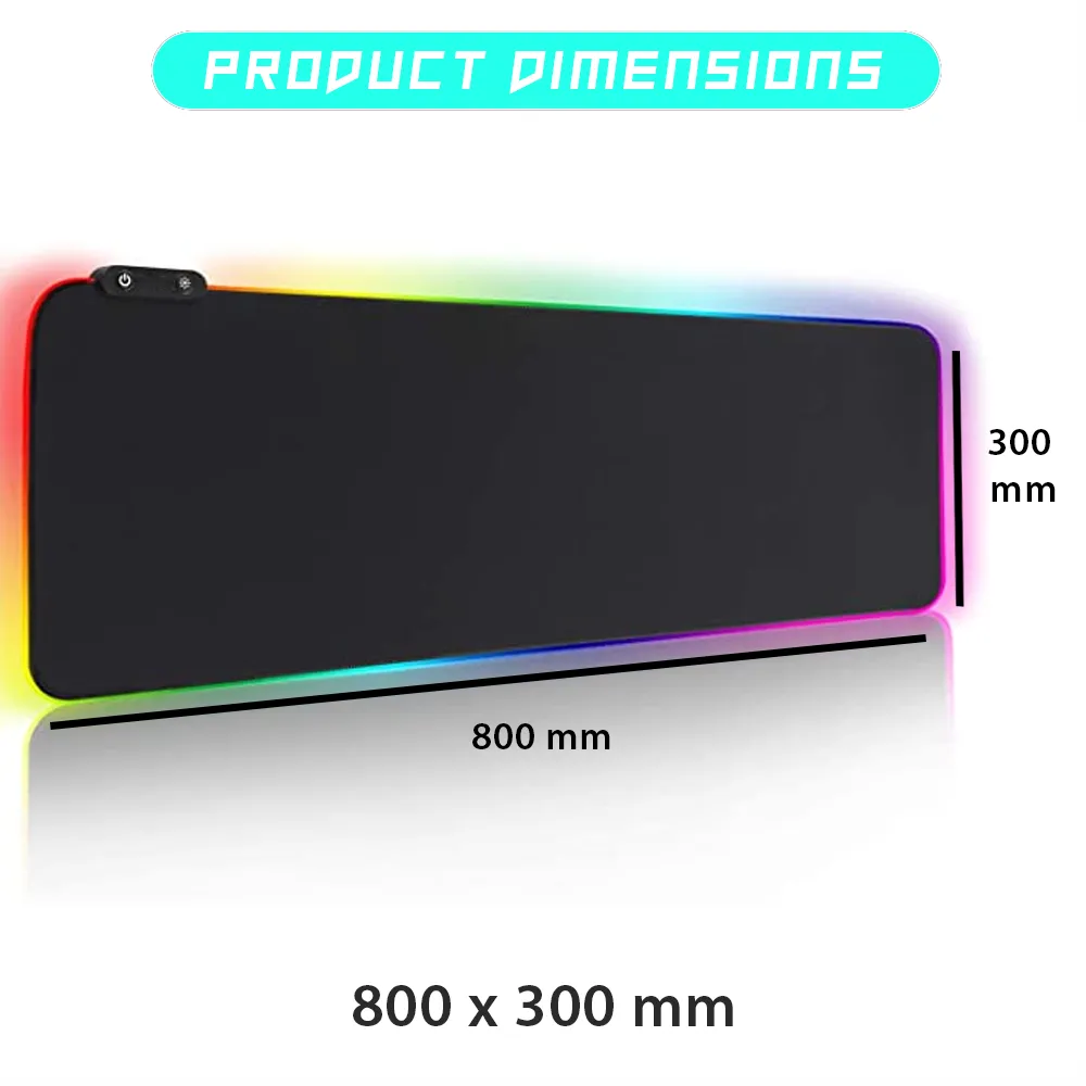 Immersive RGB Gaming Mouse Pad & Keyboard Mat – Dynamic LED Backlighting for Ultimate Gaming Ambiance. 