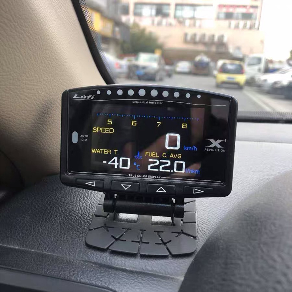 Lufi X1 OBD2 Smart Digital Multi Meter Gauge English Version Turbo boost oil pressure temperature RPM Speed gauge for cars. 