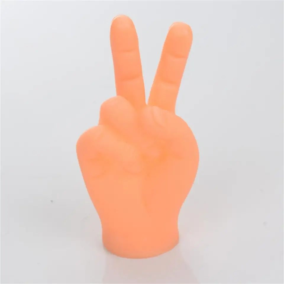 1PC New Mini Hands Model Tiny Hands Cat Massage Tool Funny Silicone Gloves Finger Gloves Little Finger Cat Toy