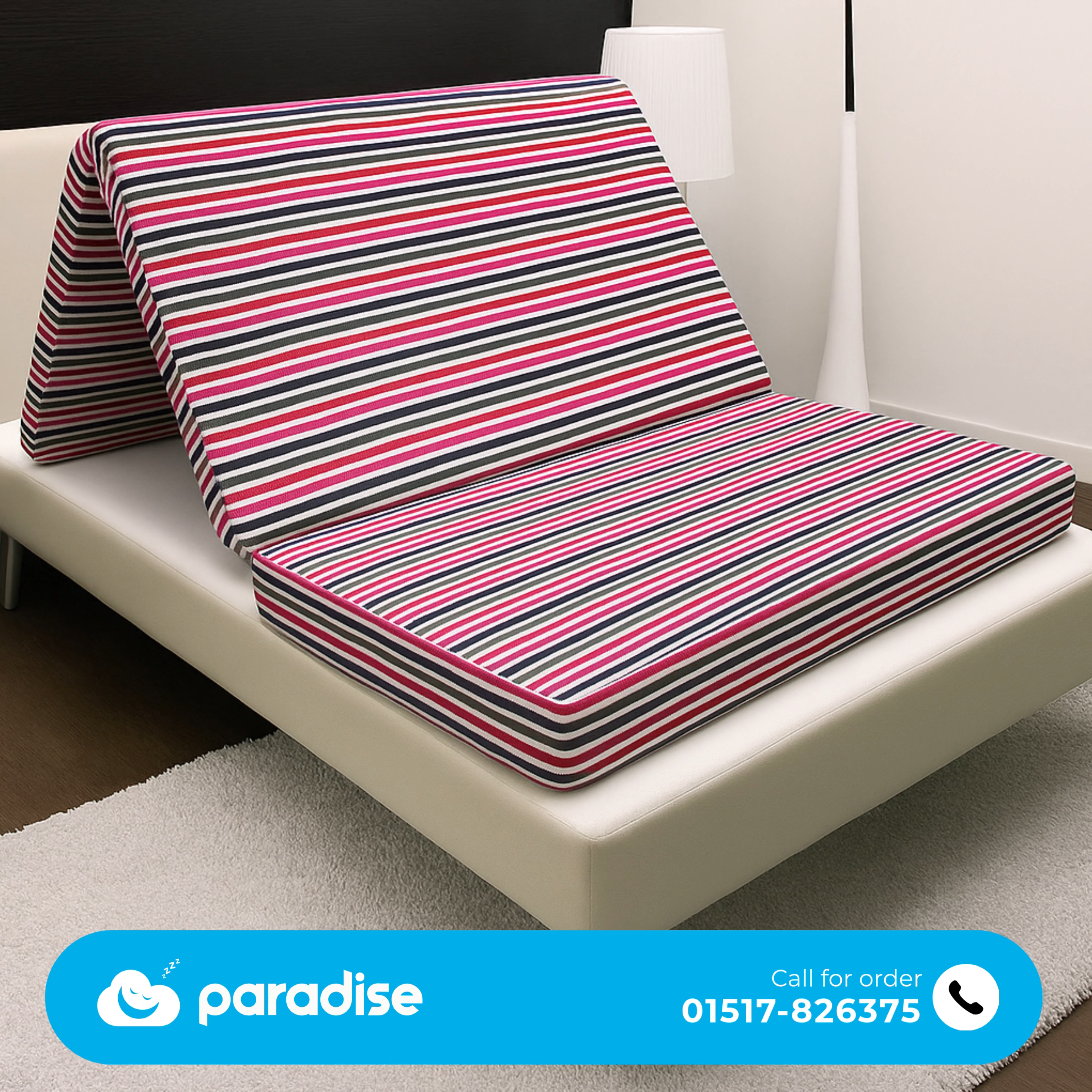 Portable Floor Mattress for Batchelor Mass & Hostel (2 INCH) - Paradise Portable Mattress