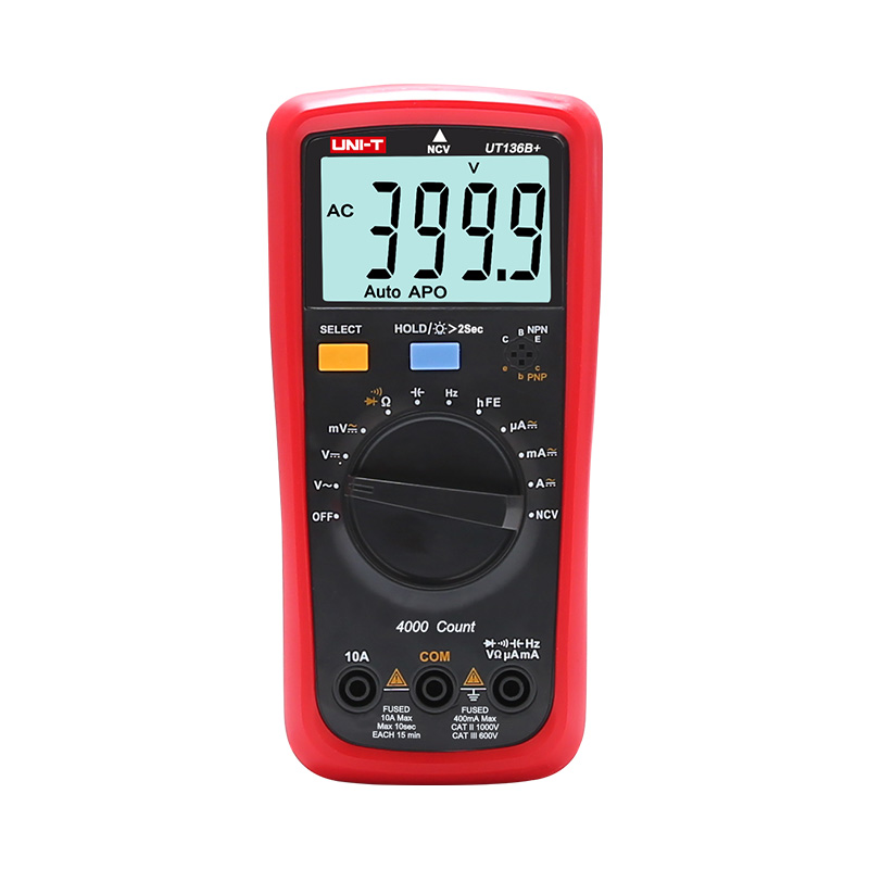 UNI-T UT136C UT-136C Mini Auto Ranging Handheld Digital Multimeters AC DC Current Voltage Resistance Temperature Continuity Frequency Hz Tester