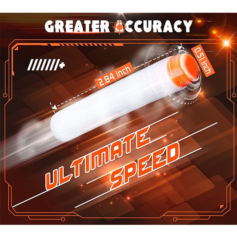 1000pcs Refill Darts for Nerf N Strike Elite 2.0 Series Glow at The Dark Bullets Pack – Compatible with All Elite Blasters White. 