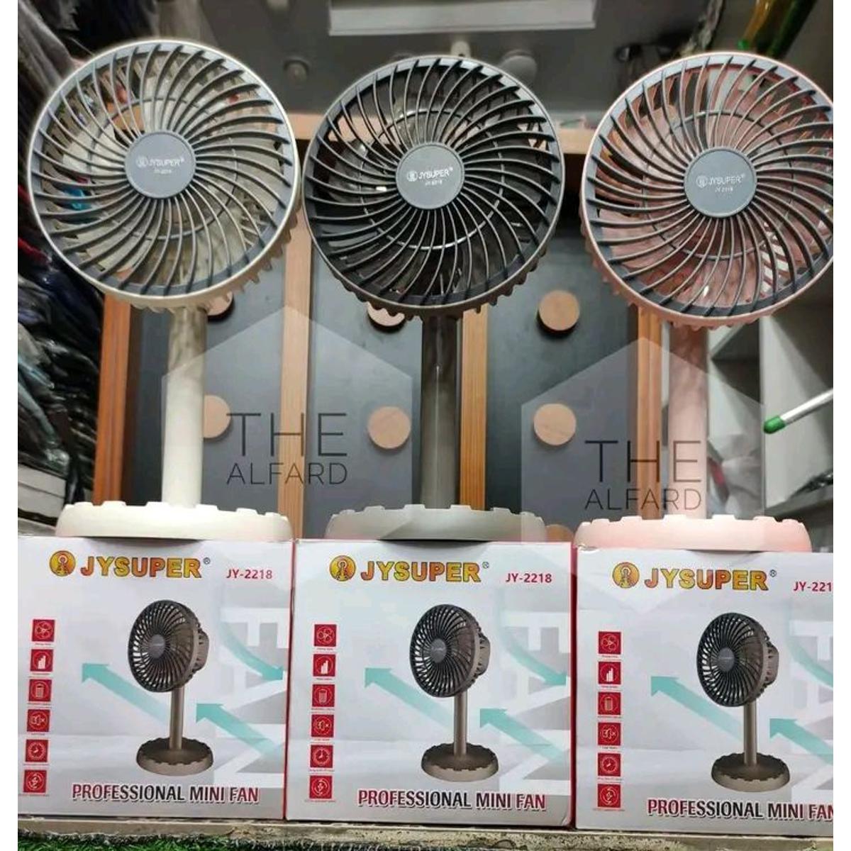 Rechargeable Multicolor Portable Mini Table Fan - JY-2218. 