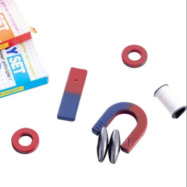 Kids Educational Magnet Set With Bar Ring U-shaped Magnets Science Experiment Kits Physics Labs for School. 