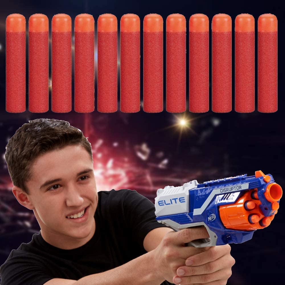 30Pcs Mega for Nerf 9.5cm Red Sniper Rifle Darts Bullets Mega Foam Refill Darts Big Hole Head Bullets for N-Strike Mega Series. 