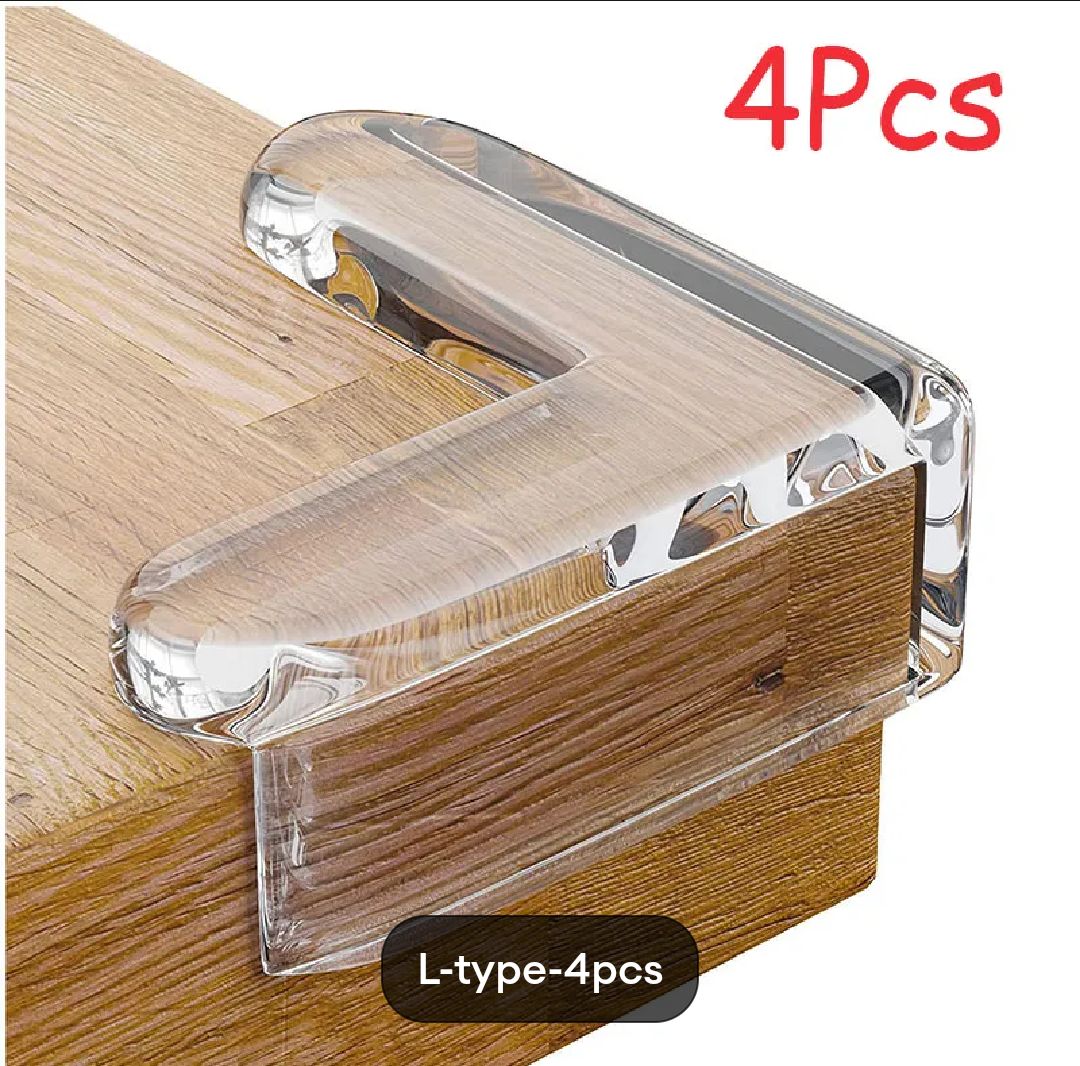 4Pcs Silicone Table Corner Edge Protection Cover Soft Transparent Desk Edge Corner Child Baby Safety Anticollision Protector Home Tools