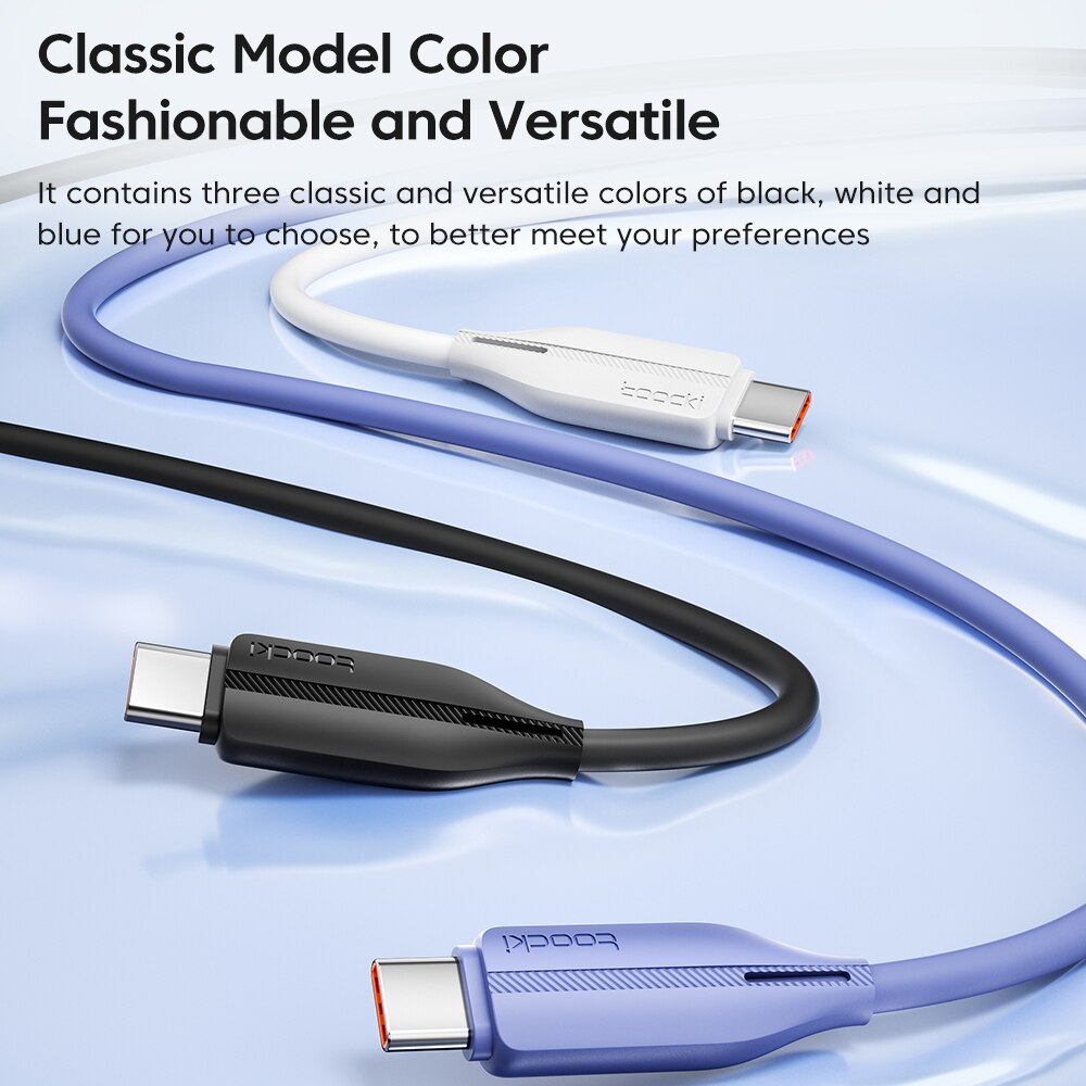 Toocki 3pack 100W USB Type C Fast Charging Charger USB C Cable for Xiaomi 12 11 Huawei OPPO Oneplus Relme Poco Type C Data Cord. 